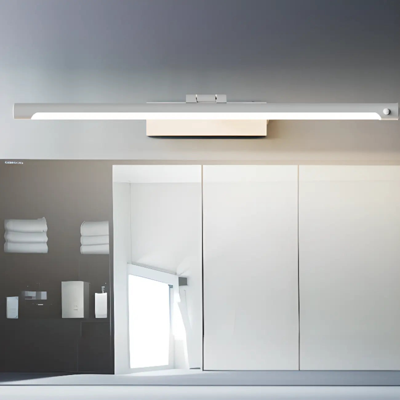 Applique murale moderne en métal à intensité variable pour salle de bain