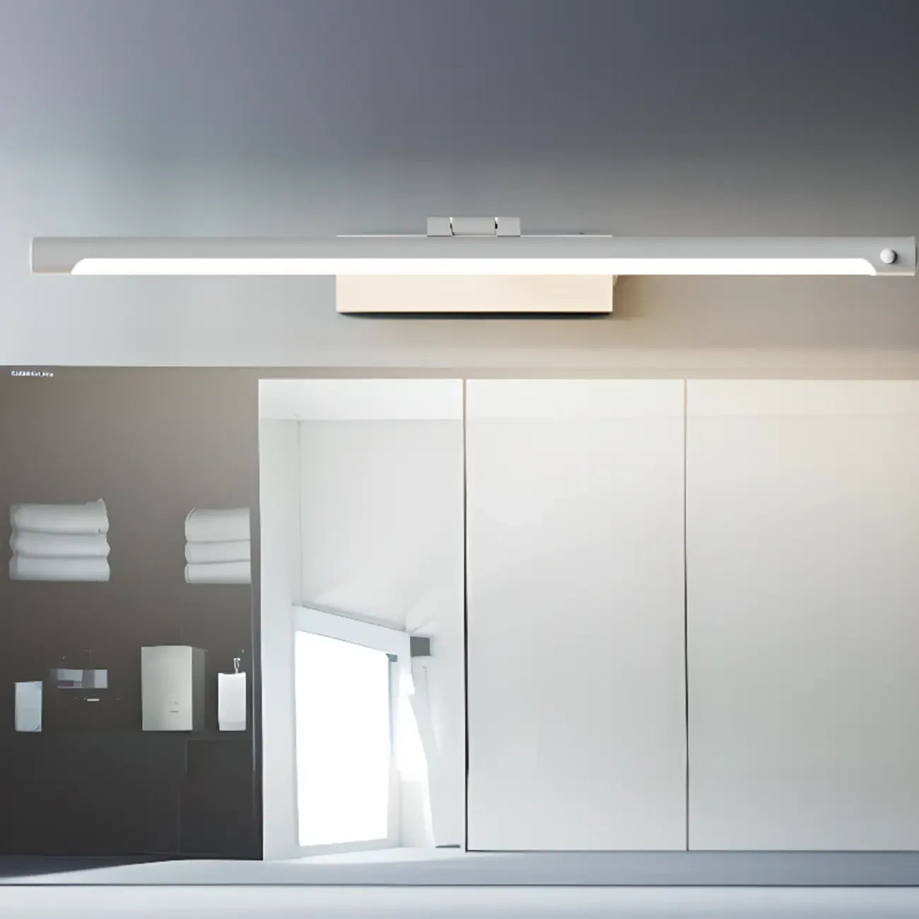 Applique murale moderne en métal à intensité variable pour salle de bain