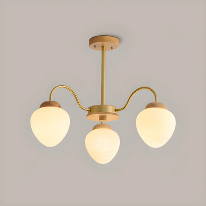 Lustre moderne à 3/5/8 lumières avec globes et abat-jour en verre