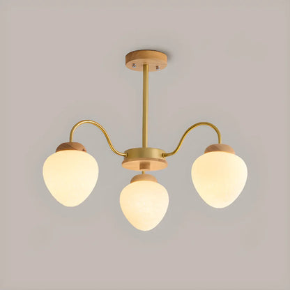 Lustre moderne à 3/5/8 lumières avec globes et abat-jour en verre