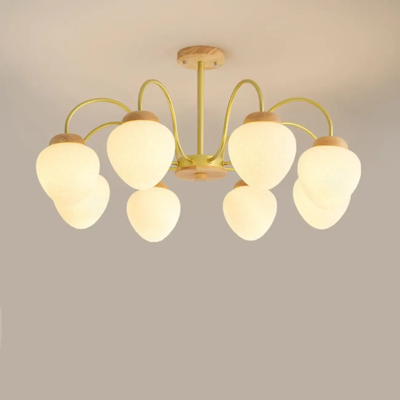 Lustre moderne à 3/5/8 lumières avec globes et abat-jour en verre