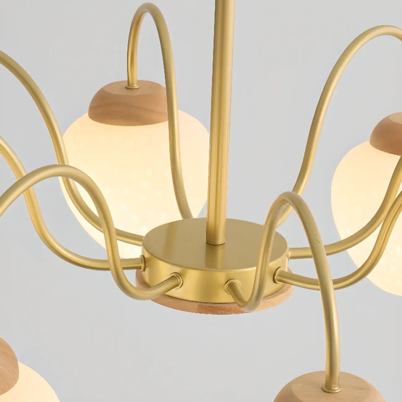 Lustre moderne à 3/5/8 lumières avec globes et abat-jour en verre