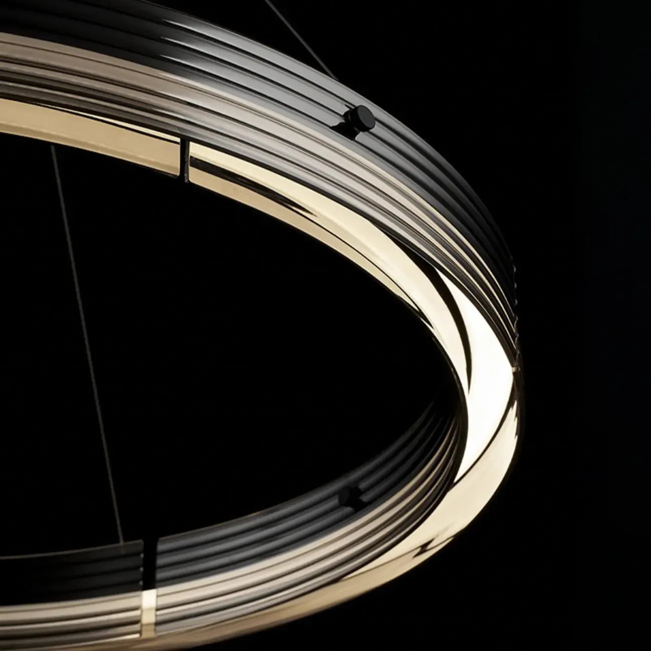 Lustre moderne rond en métal à LED, hauteur réglable