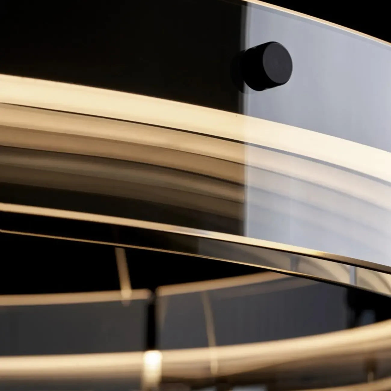 Lustre moderne rond en métal à LED, hauteur réglable