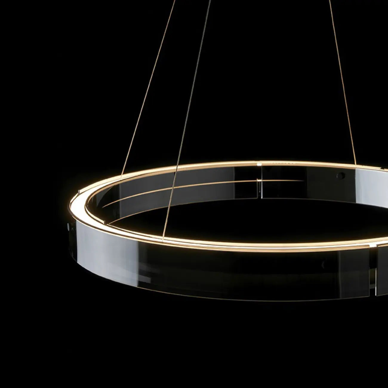 Lustre moderne rond en métal à LED, hauteur réglable