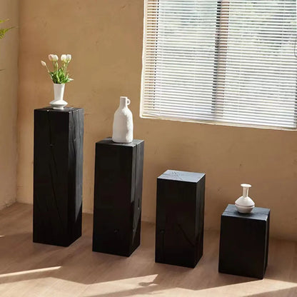 Table d'appoint carrée moderne en bois brun pour salon