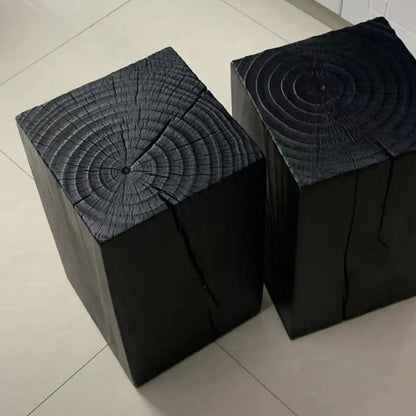 Table d'appoint carrée moderne en bois brun pour salon