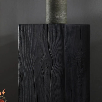 Table d'appoint carrée moderne en bois brun pour salon