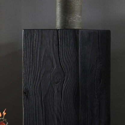 Table d'appoint carrée moderne en bois brun pour salon