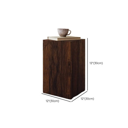 Table d'appoint carrée moderne en bois brun pour salon