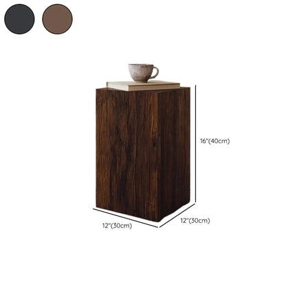 Table d'appoint carrée moderne en bois brun pour salon