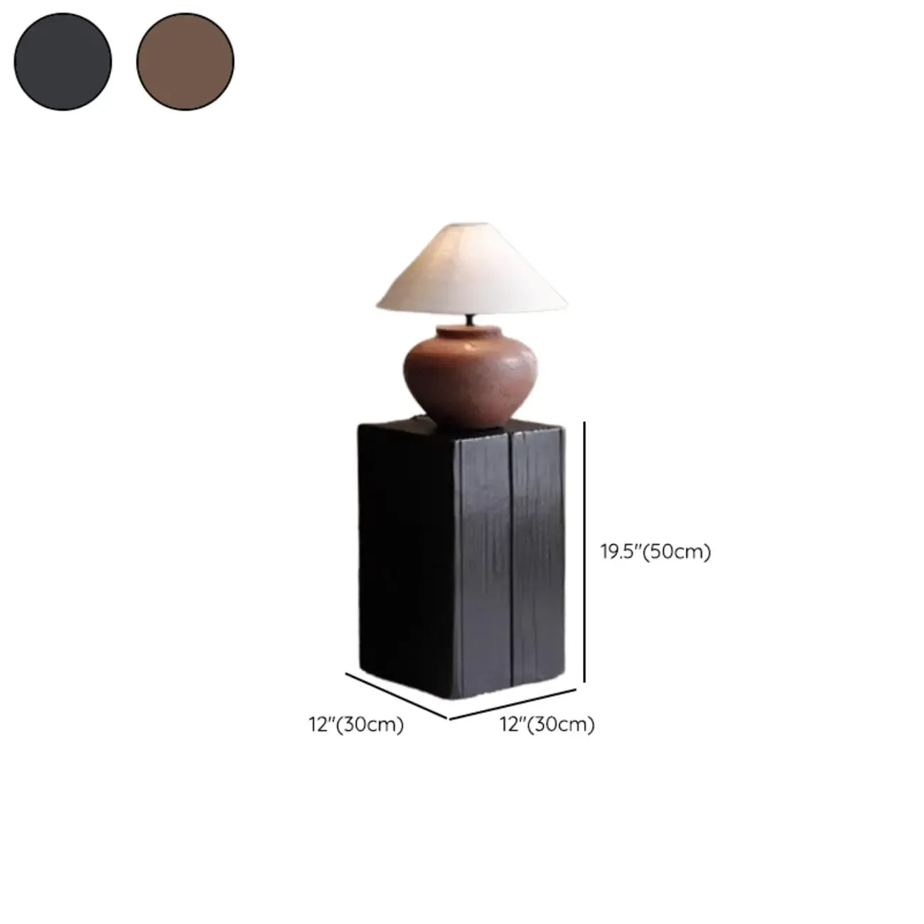 Table d'appoint carrée moderne en bois brun pour salon