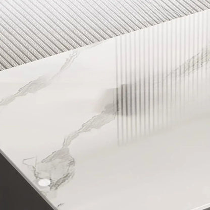 Meuble TV moderne avec plateau en marbre et rangement intégré pour salon