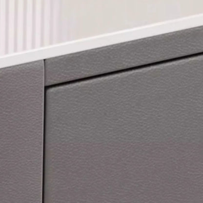 Meuble TV moderne avec plateau en marbre et rangement intégré pour salon