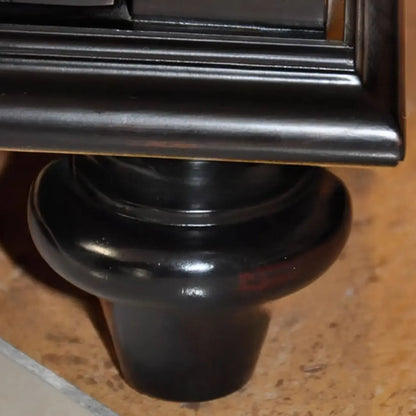 Meuble TV traditionnel en bois d'hévéa avec rangement ouvert et étagères