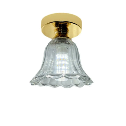 Plafonnier semi-encastré vintage ondulé pour salon