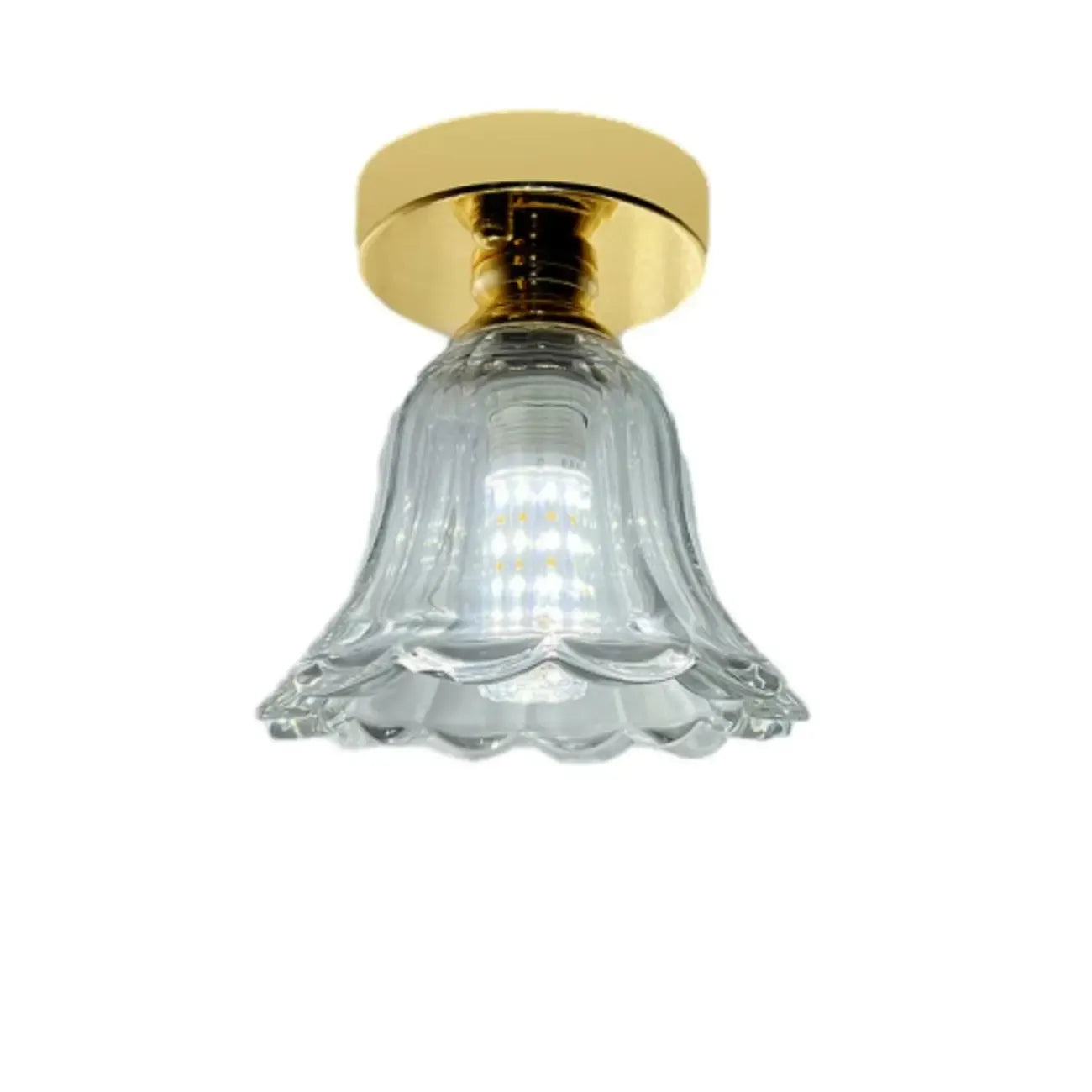 Plafonnier semi-encastré vintage ondulé pour salon