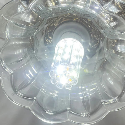 Plafonnier semi-encastré vintage ondulé pour salon