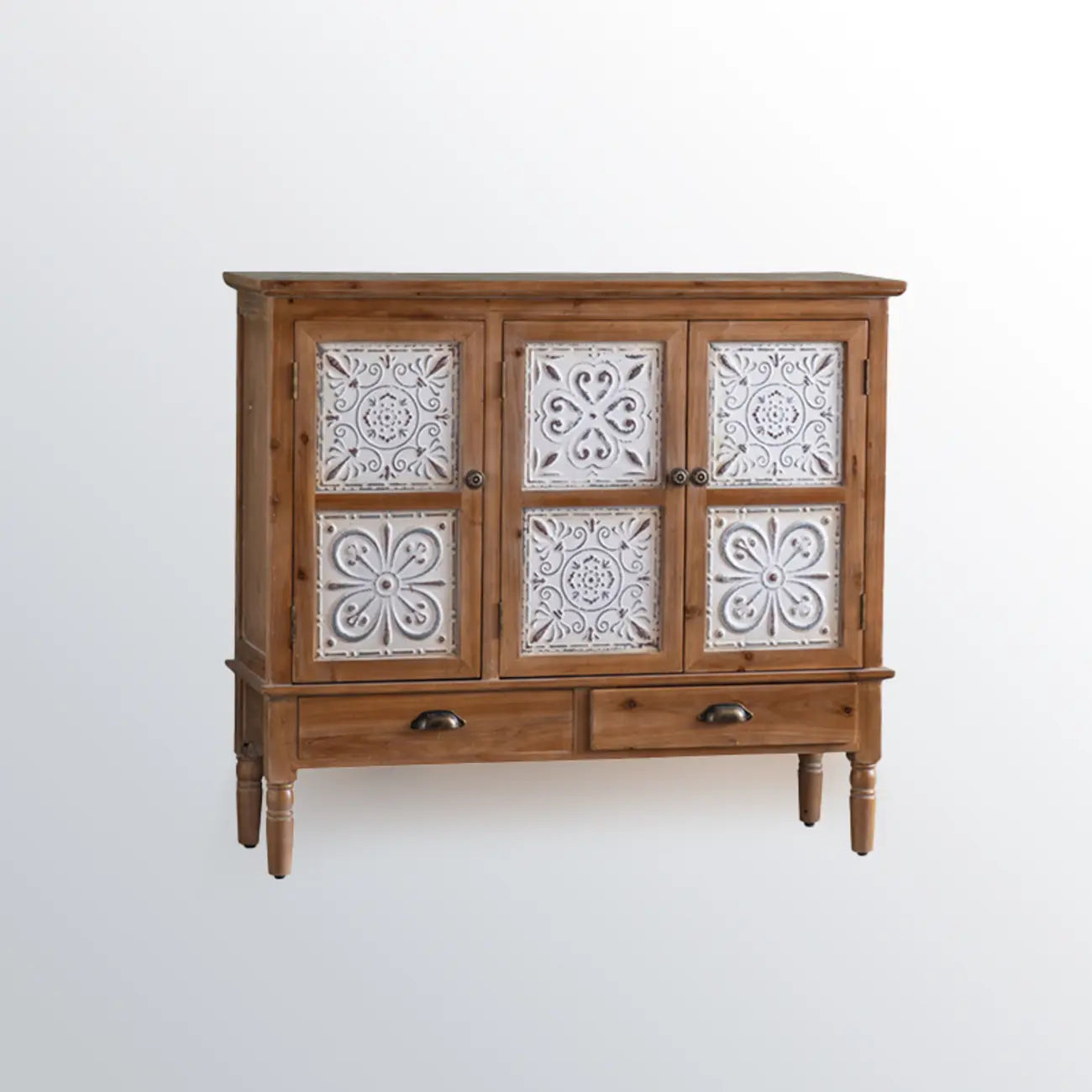 Commode d'appoint rustique pour usage intérieur avec plusieurs tiroirs