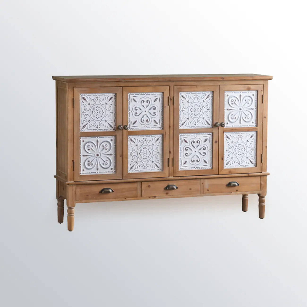 Commode d'appoint rustique pour usage intérieur avec plusieurs tiroirs