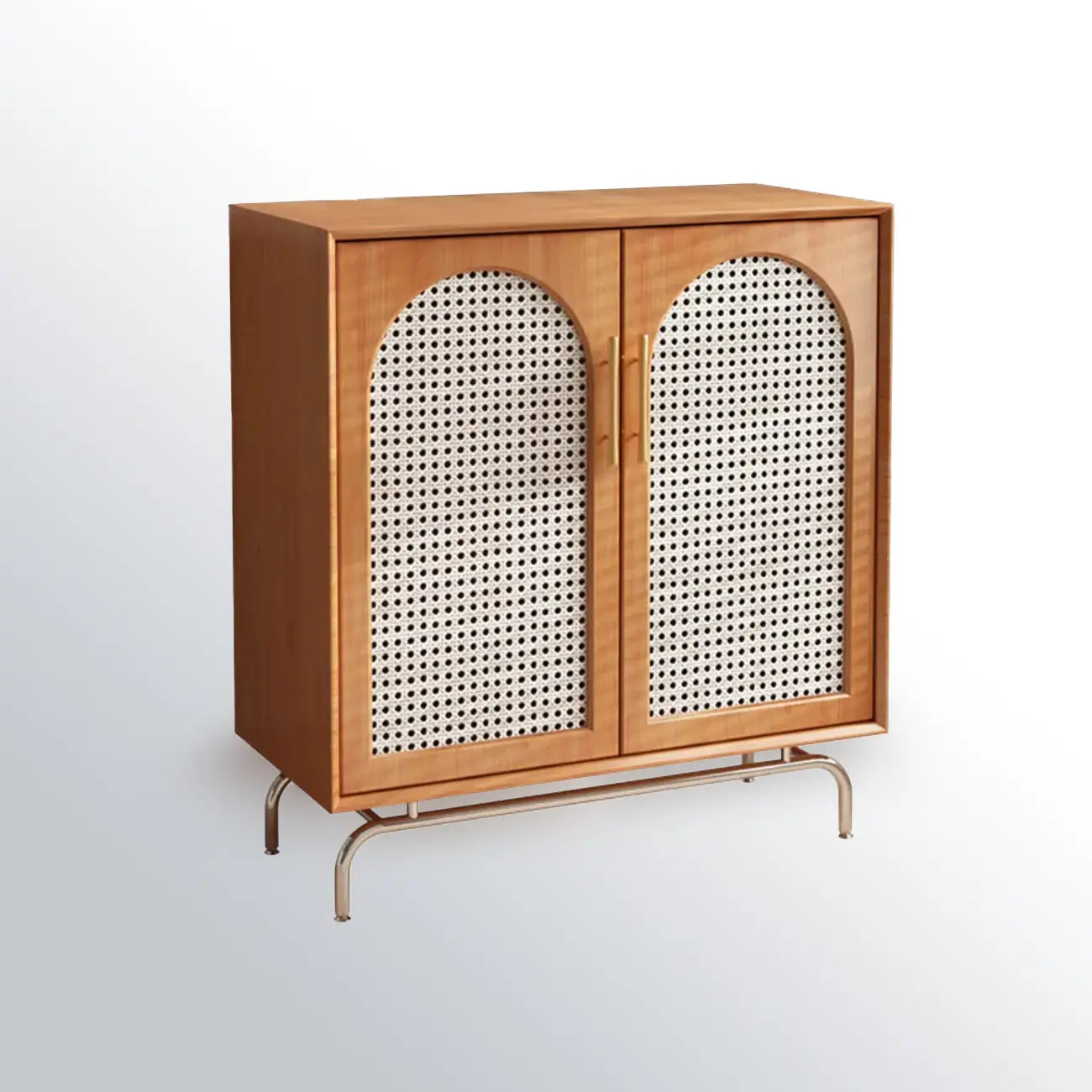 Meuble d'appoint rectangulaire en bois de pin tropical