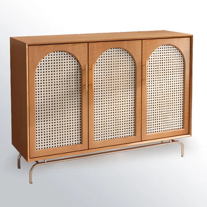 Meuble d'appoint rectangulaire en bois de pin tropical