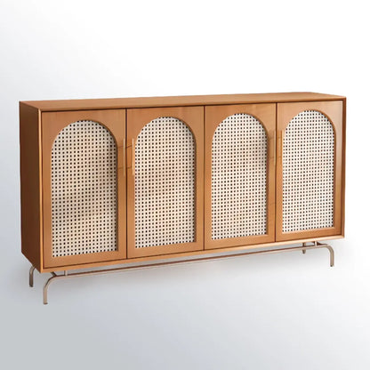 Meuble d'appoint rectangulaire en bois de pin tropical