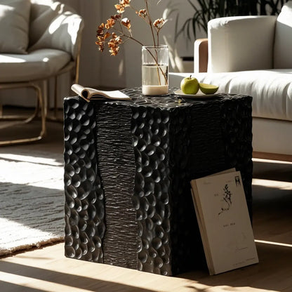 Table d'appoint carrée blanche moderne pour la décoration du salon