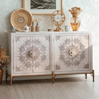 Meuble de rangement rustique en bois, autoportant, pour salon