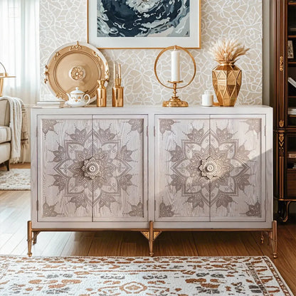 Meuble de rangement rustique en bois, autoportant, pour salon