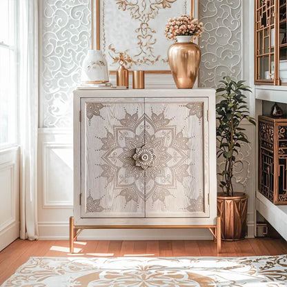 Meuble de rangement rustique en bois, autoportant, pour salon