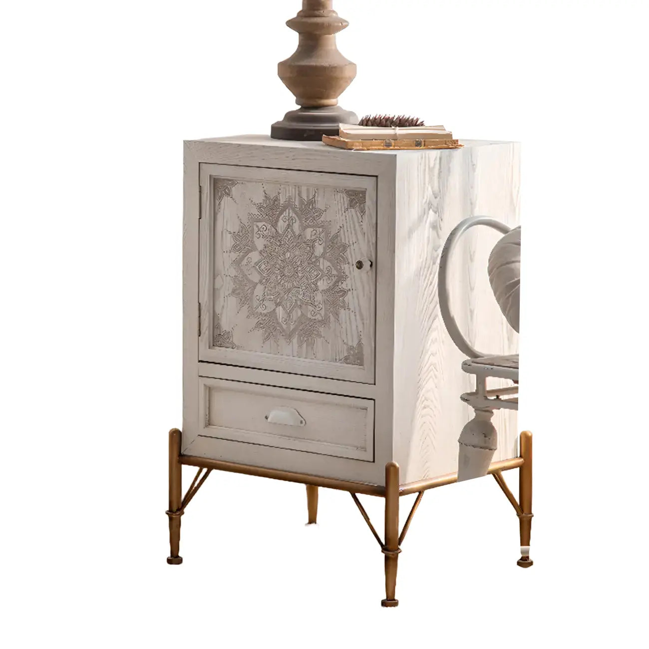 Meuble de rangement rustique en bois, autoportant, pour salon