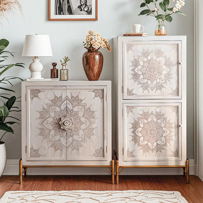 Meuble de rangement rustique en bois, autoportant, pour salon