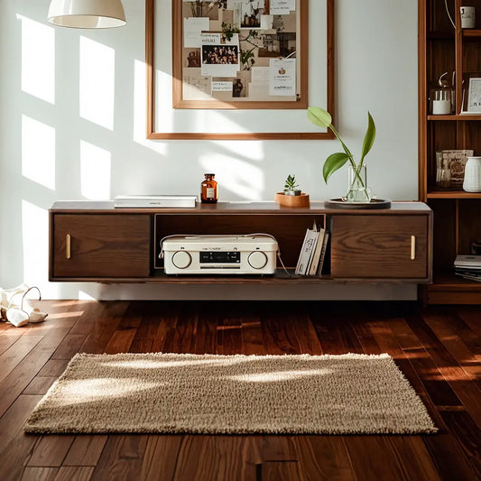 Meuble TV mural en noyer Nordic Wood pour salon