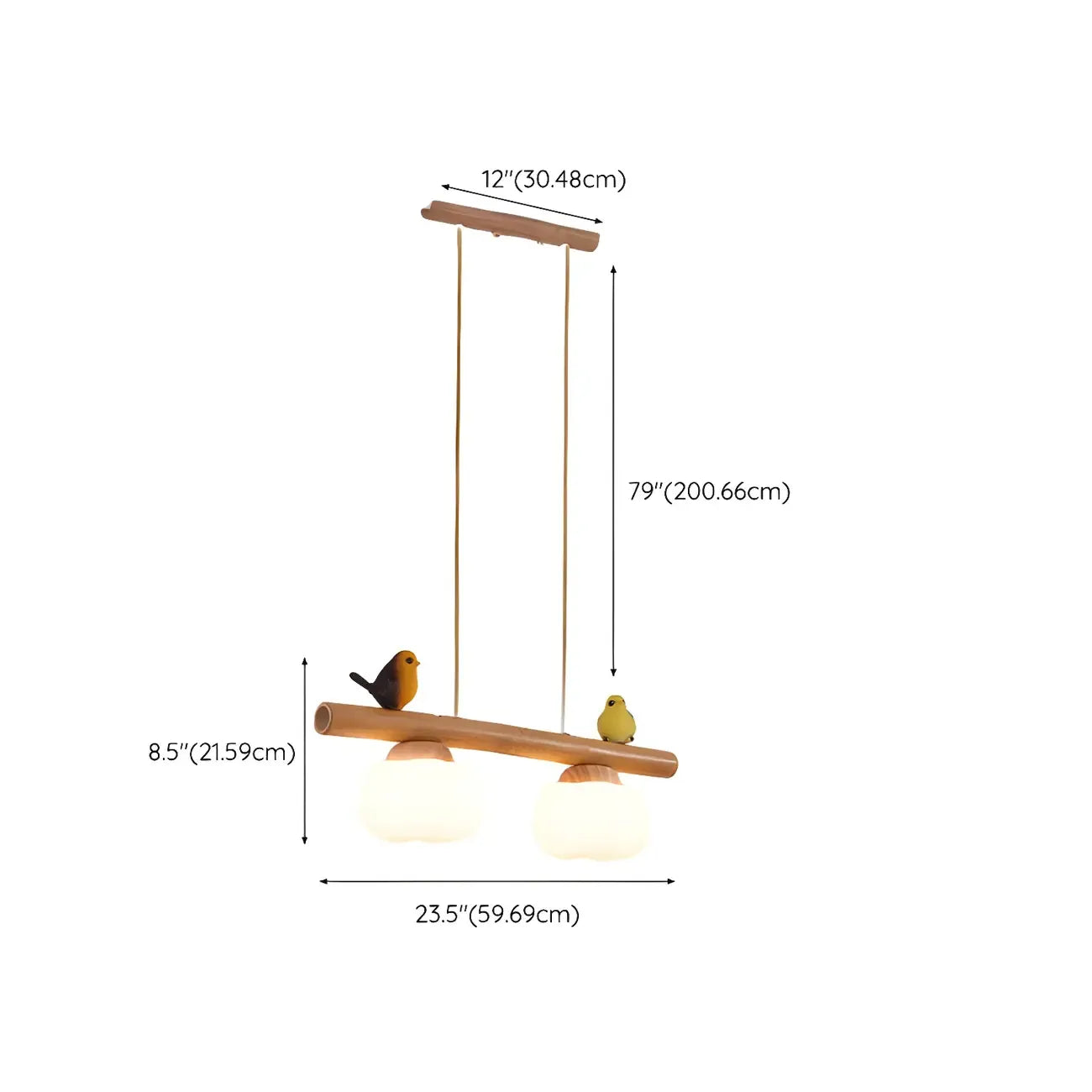 Suspension moderne réglable en bambou à motif floral pour îlot de lumière