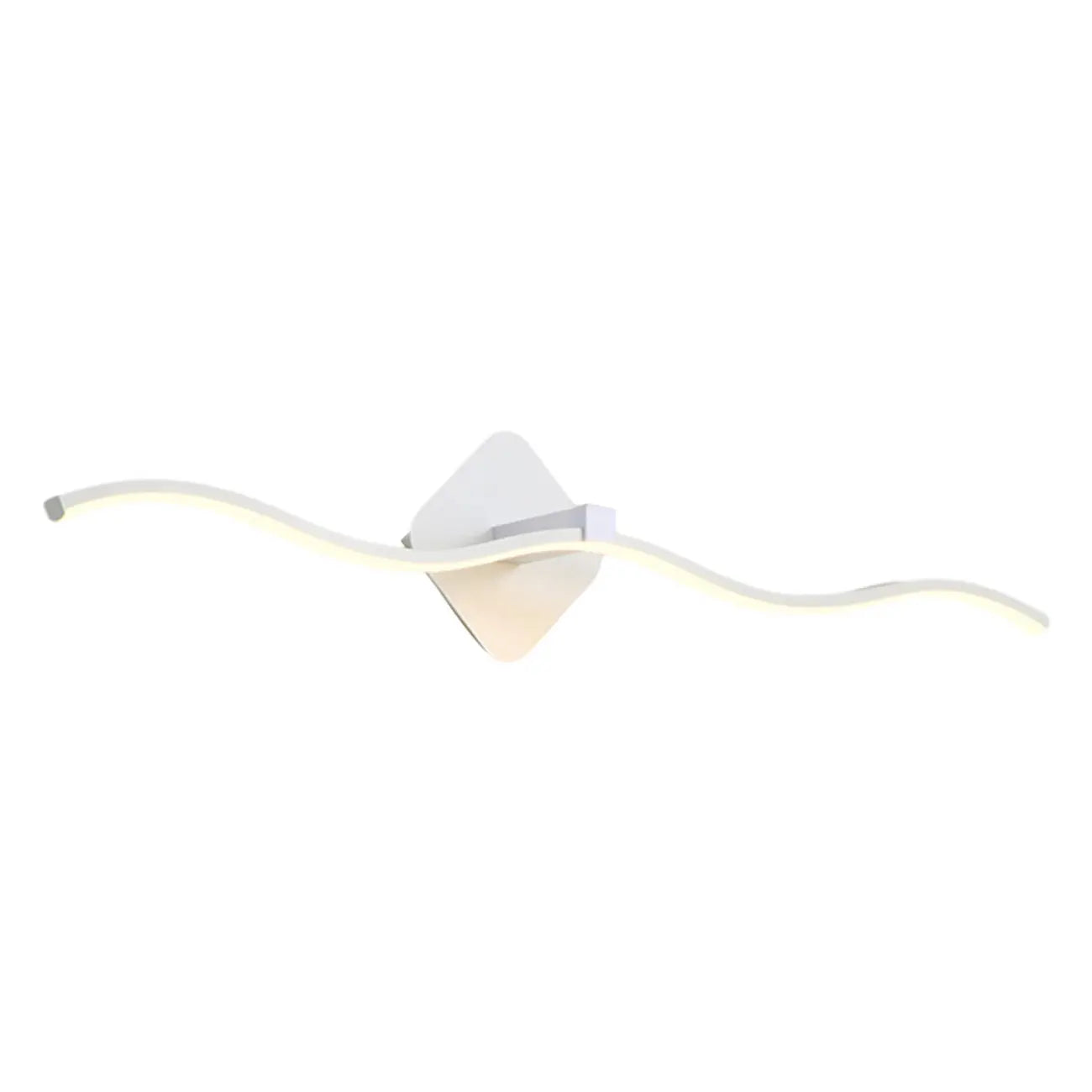 Applique murale moderne en métal ondulé avec LED intégrée pour salle de bain