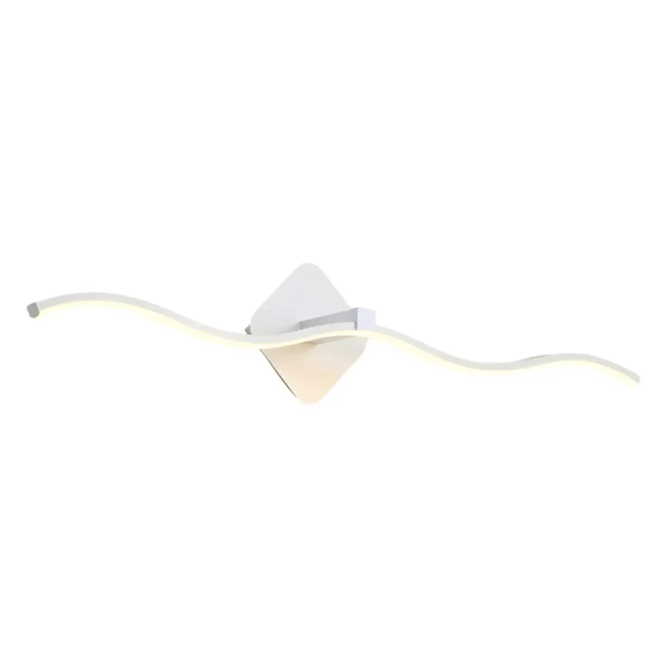 Applique murale moderne en métal ondulé avec LED intégrée pour salle de bain