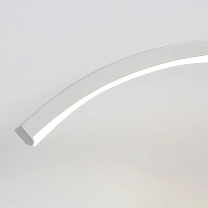 Applique murale moderne en métal ondulé avec LED intégrée pour salle de bain