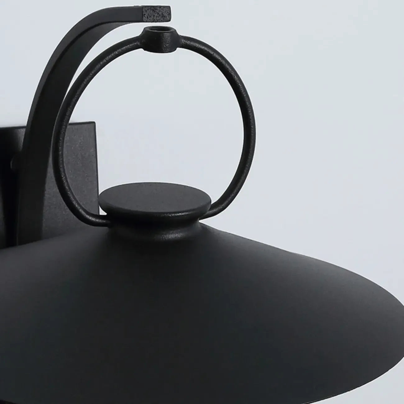 Mini applique murale extérieure industrielle en métal, lanterne cylindrique en verre