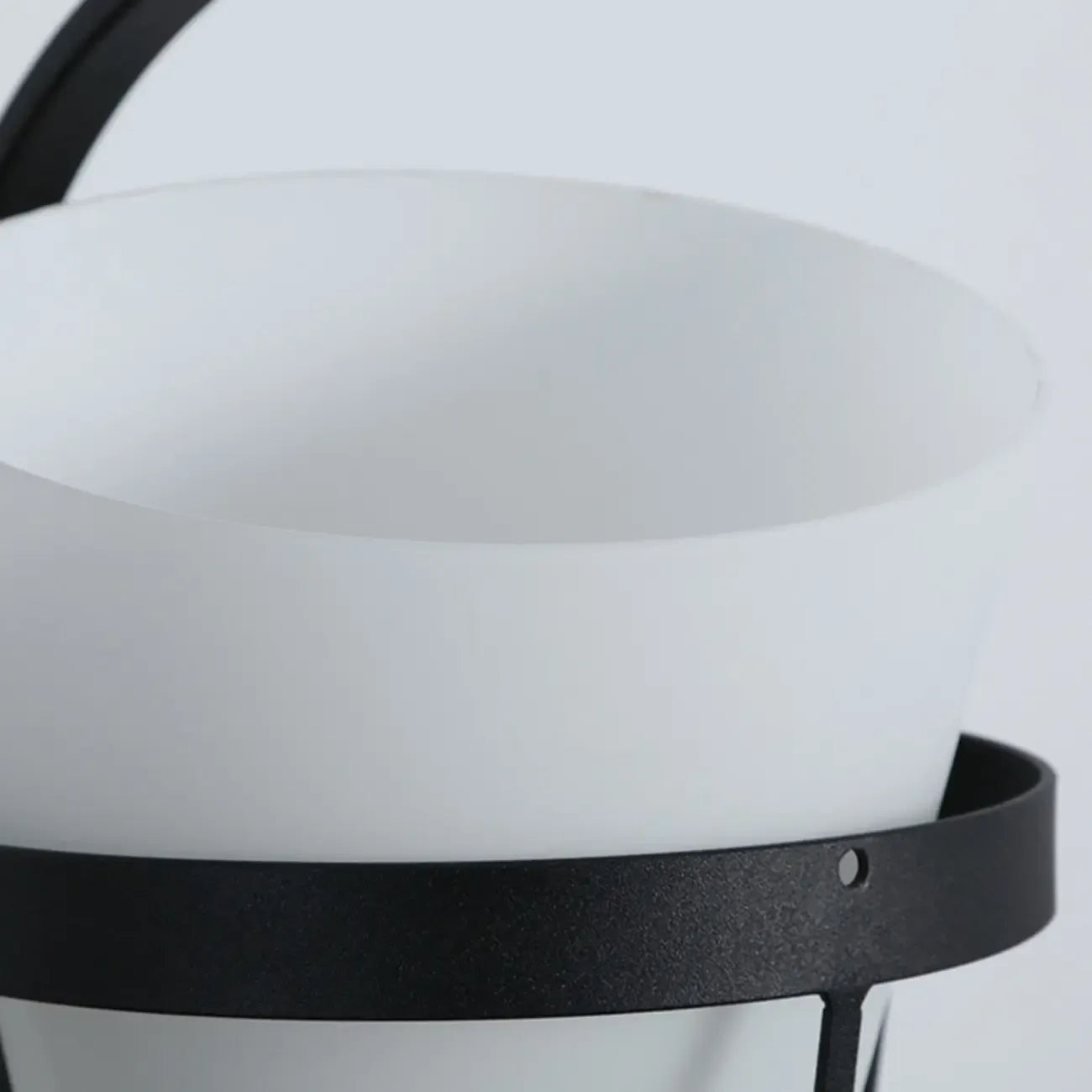 Mini applique murale extérieure industrielle en métal, lanterne cylindrique en verre