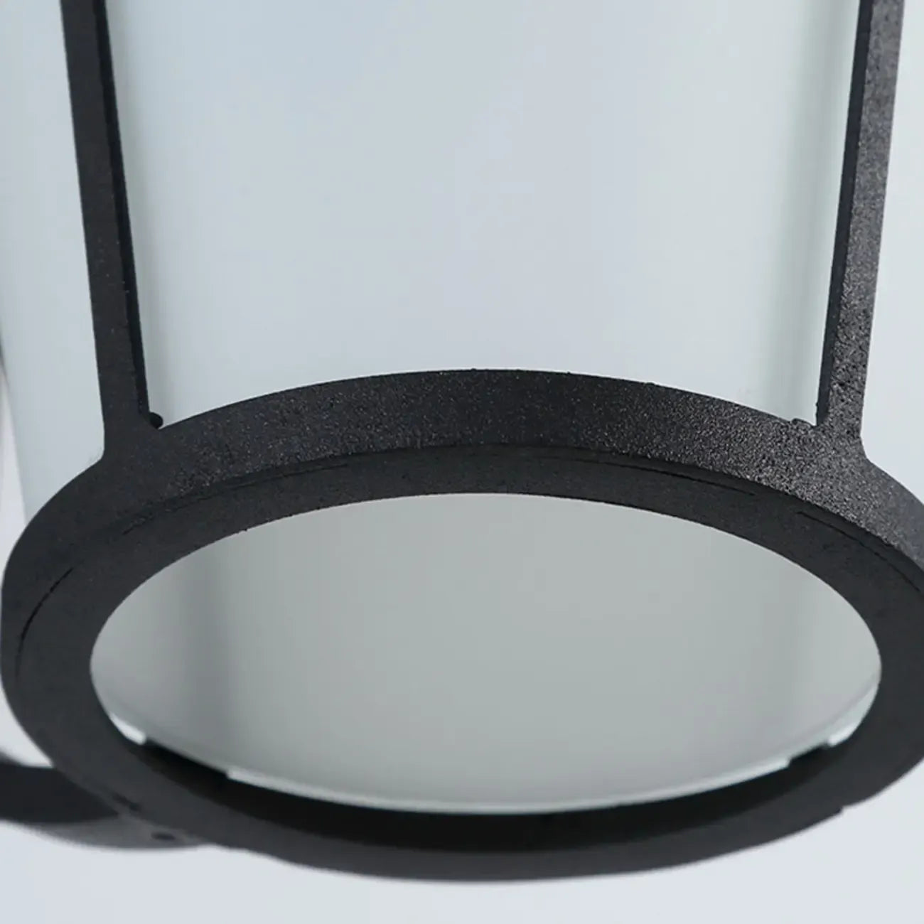 Mini applique murale extérieure industrielle en métal, lanterne cylindrique en verre