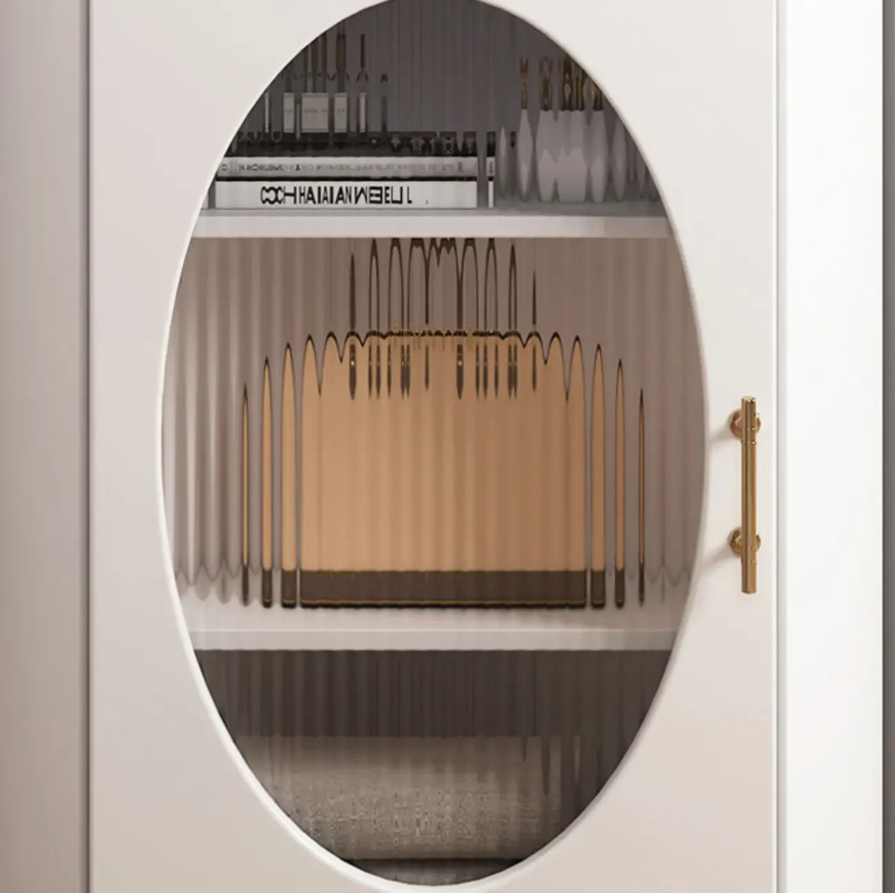 Meuble d'angle en verre, acier inoxydable et verre, finition ardoise grise et dorée glamour