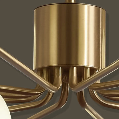 Lustre Sputnik moderne en laiton et verre, réglable, globe, style Sputnik