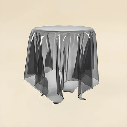 Table d'appoint ronde scandinave en acrylique transparent