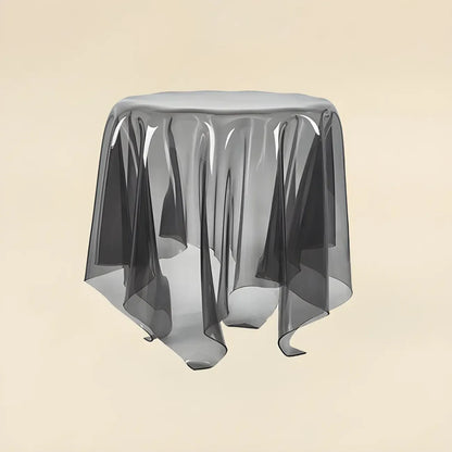 Table d'appoint ronde scandinave en acrylique transparent