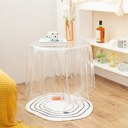 Table d'appoint ronde scandinave en acrylique transparent
