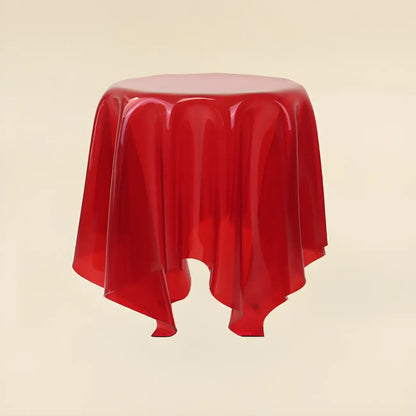 Table d'appoint ronde scandinave en acrylique transparent