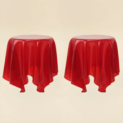 Table d'appoint ronde scandinave en acrylique transparent