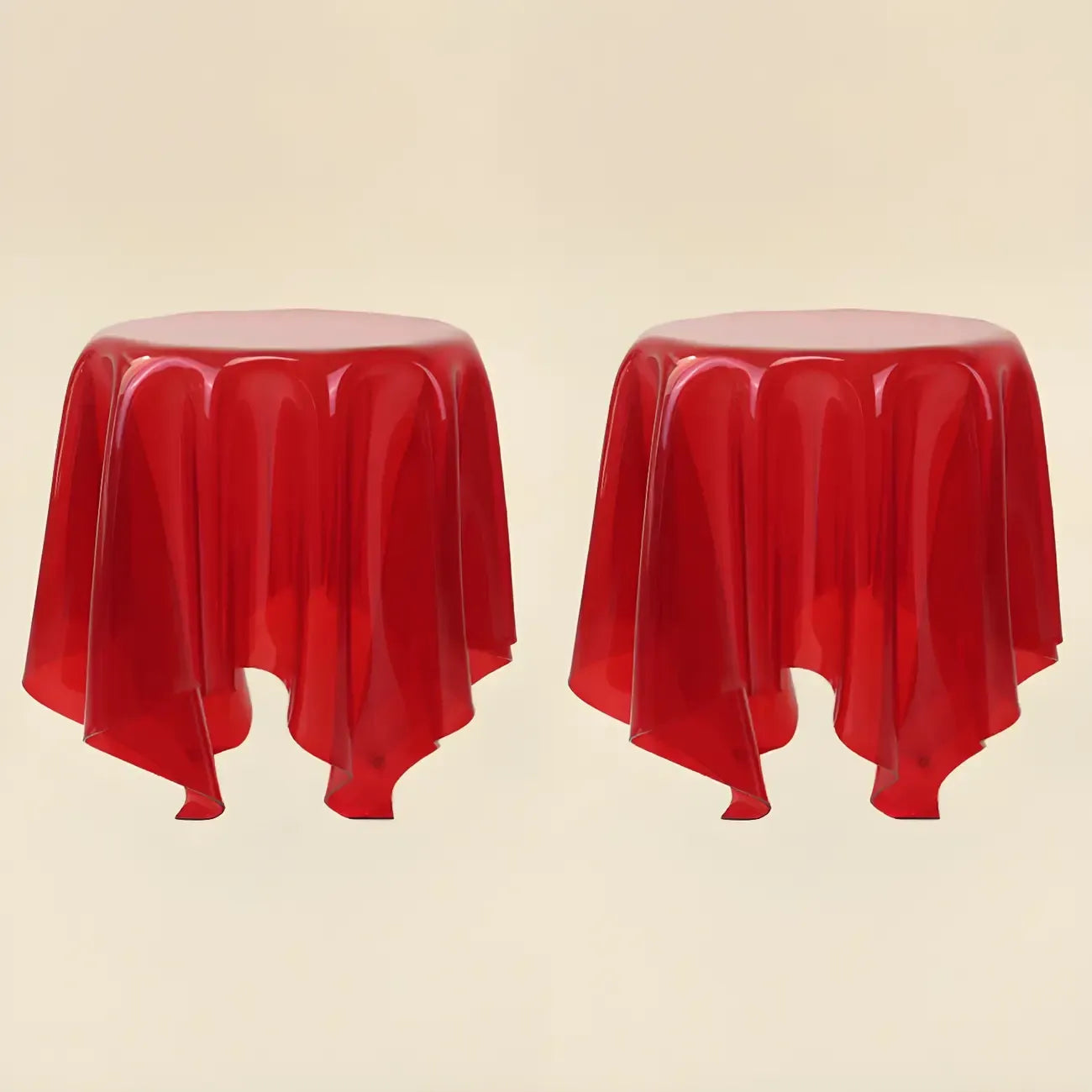 Table d'appoint ronde scandinave en acrylique transparent