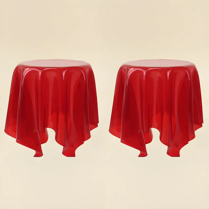 Table d'appoint ronde scandinave en acrylique transparent